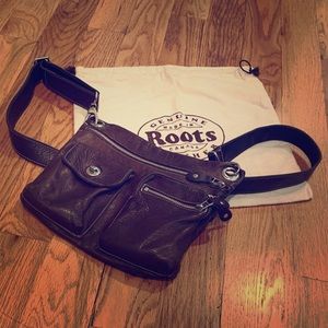 Roots leather crossbody bag
